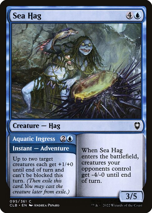 MTG Sea Hag // Aquatic Ingress CLB 095 Regular Nonfoil