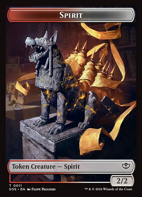 MTG Spirit Token SOS 011 Token Foil