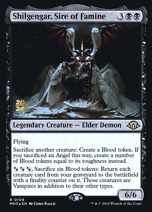 MTG Shilgengar, Sire of Famine PMH3 109s Prerelease Foil