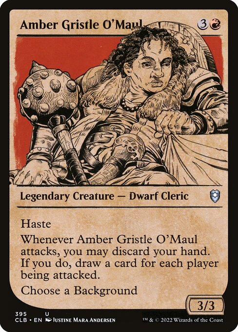 MTG Amber Gristle O'Maul CLB 395 Showcase Rulebook Nonfoil