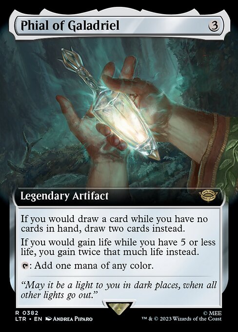 MTG Phial of Galadriel LTR 382 Extended Art Nonfoil