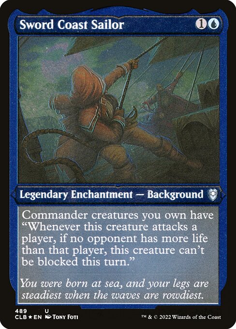 MTG Sword Coast Sailor CLB 489 Foil Etched Frame Etched