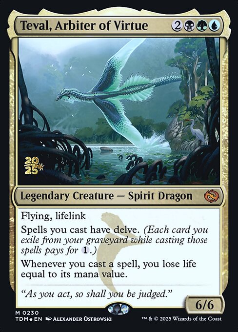 MTG Teval, Arbiter of Virtue PTDM 230s Prerelease Foil