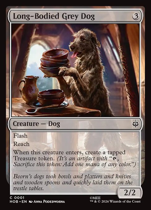 MTG Long-Bodied Grey Dog HOB 001 Regular Nonfoil