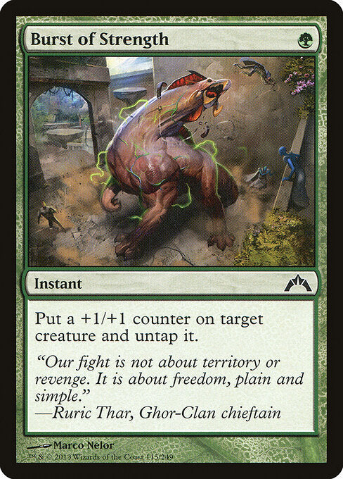 MTG Burst of Strength GTC 115 Regular Foil