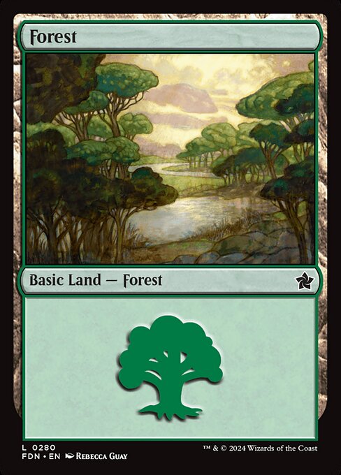 MTG Forest FDN 280 Regular Nonfoil