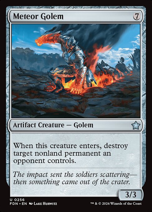 MTG Meteor Golem FDN 256 Regular Foil