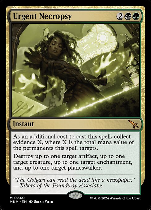 MTG Urgent Necropsy MKM 240 Regular Foil