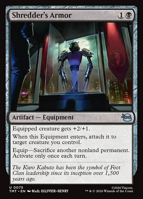 MTG Shredder's Armor TMT 075 Regular Nonfoil