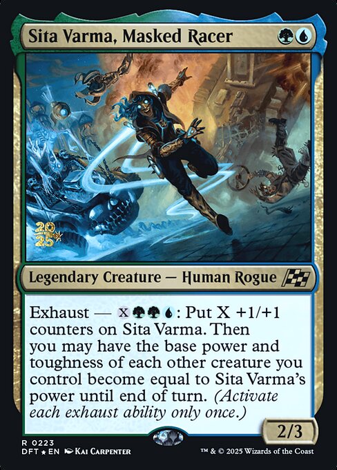 MTG Sita Varma, Masked Racer PDFT 223s Prerelease Foil