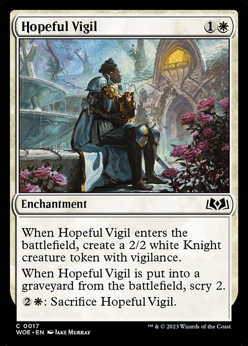 MTG Hopeful Vigil WOE 017 Regular Nonfoil