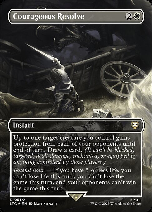 MTG Courageous Resolve LTC 550 Showcase Ring Surge Foil