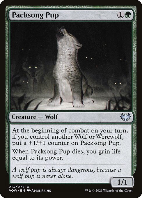 MTG Packsong Pup VOW 213 Standard Foil front