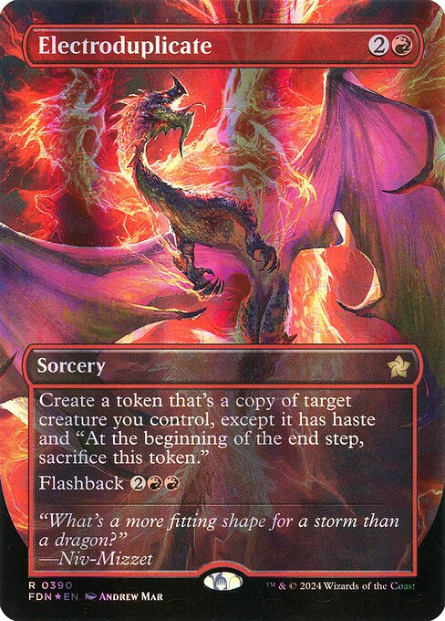 MTG Electroduplicate FDN 390 Borderless Mana Foil