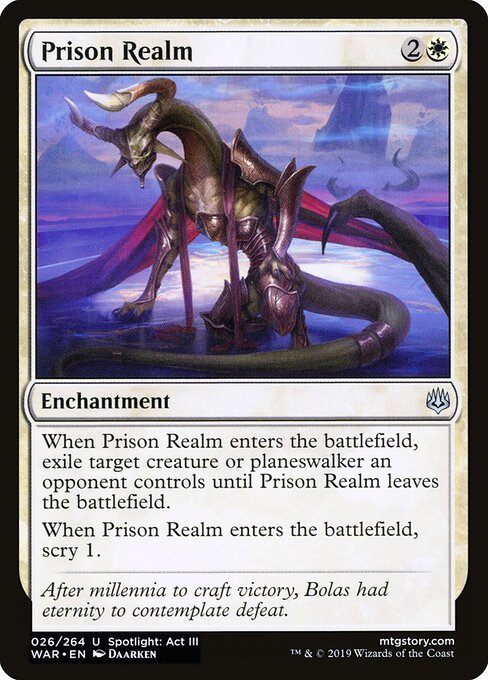 MTG Prison Realm WAR 026 Standard Nonfoil front