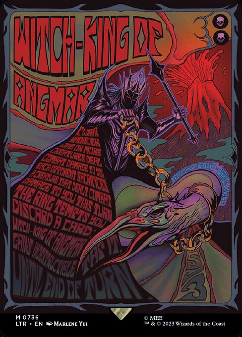 MTG Witch-king of Angmar LTR 736 Borderless Poster Foil