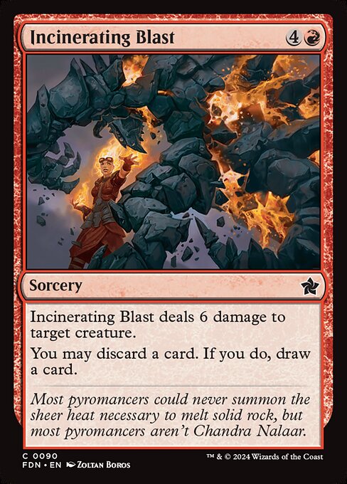 MTG Incinerating Blast FDN 090 Regular Foil