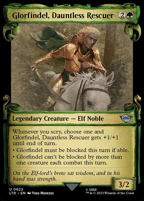 MTG Glorfindel, Dauntless Rescuer LTR 622 Showcase Scrolls of Middle-earth Silver Foil
