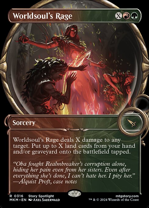 MTG Worldsoul's Rage MKM 316 Showcase Magnified Foil