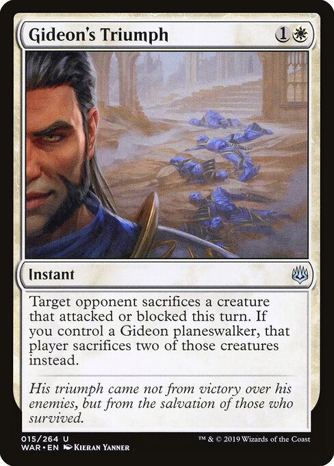 MTG Gideon's Triumph WAR 015 Standard Foil front