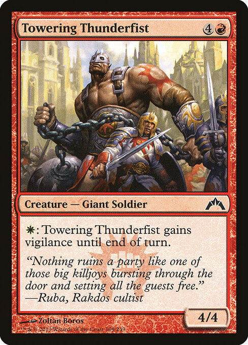 MTG Towering Thunderfist GTC 109 Regular Nonfoil