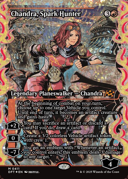 MTG Chandra, Spark Hunter DFT 411 Japan Showcase Fracture Foil