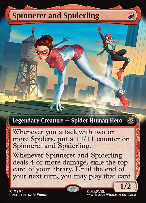 MTG Spinneret and Spiderling SPM 264 Extended Art Nonfoil