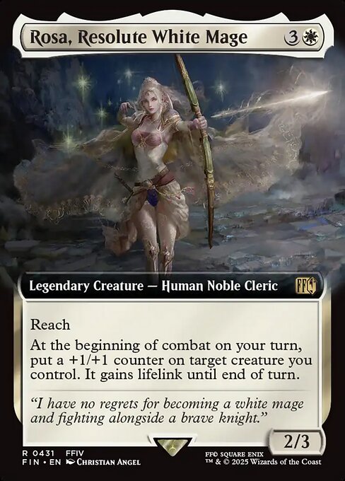 MTG Rosa, Resolute White Mage FIN 431 Extended Art Foil