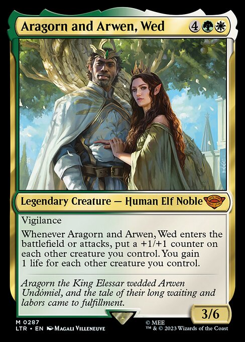MTG Aragorn and Arwen, Wed LTR 287 Starter Kit Foil