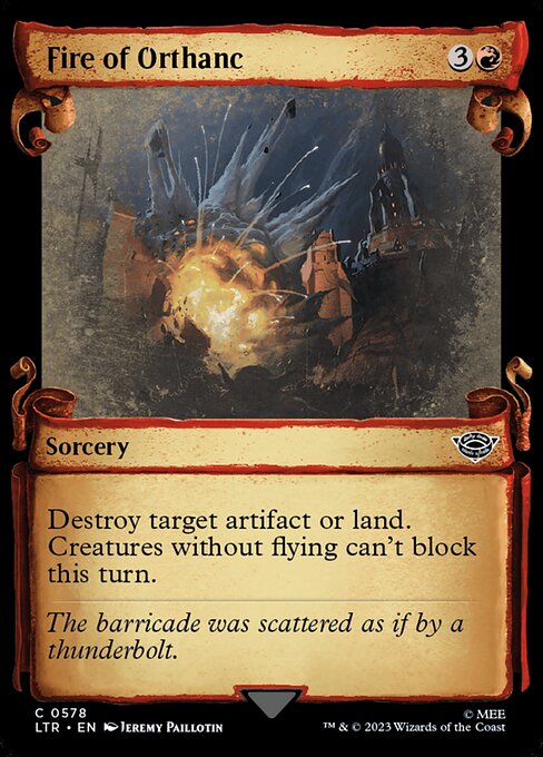 MTG Fire of Orthanc LTR 578 Showcase Scrolls of Middle-earth Nonfoil