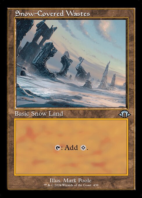 MTG Snow-Covered Wastes MH3 439 Retro Frame Foil