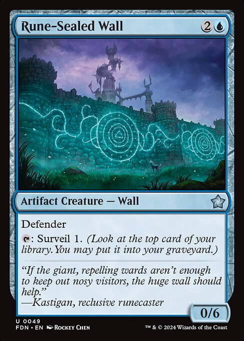MTG Rune-Sealed Wall FDN 049 Regular Nonfoil