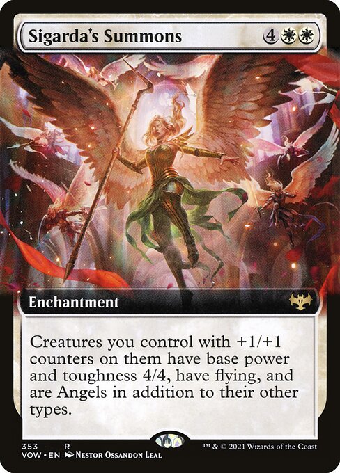 MTG Sigarda's Summons VOW 353 Extended Art Nonfoil front