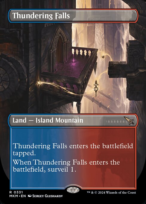 MTG Thundering Falls MKM 331 Borderless Foil