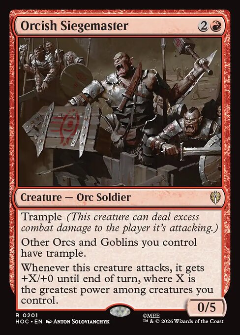 MTG Orcish Siegemaster HOC 201 Regular Nonfoil