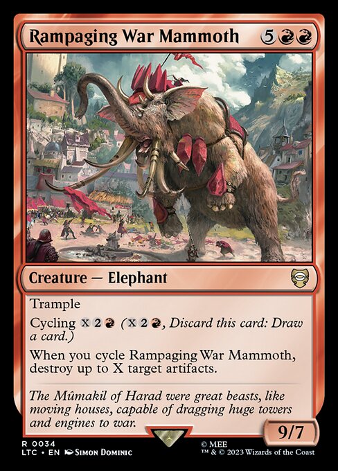 MTG Rampaging War Mammoth LTC 034 Regular Nonfoil