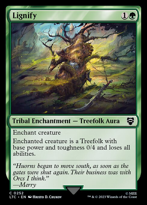 MTG Lignify LTC 252 Alternate Art Nonfoil