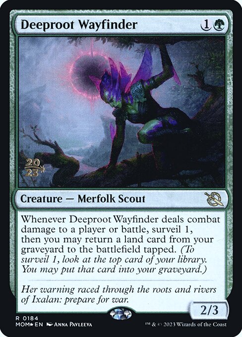 MTG Deeproot Wayfinder PMOM 184s Prerelease Foil