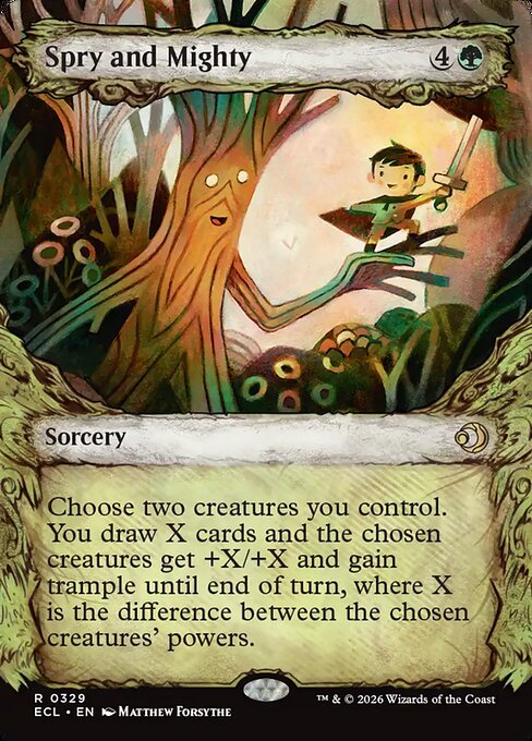 MTG Spry and Mighty ECL 329 Borderless Nonfoil