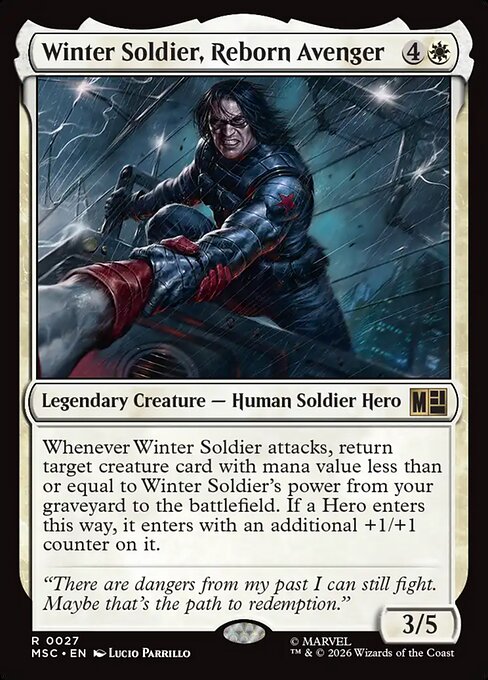 MTG Winter Soldier, Reborn Avenger MSC 027 Regular Surge Foil