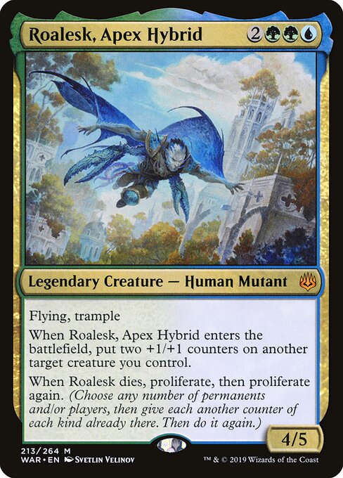 MTG Roalesk, Apex Hybrid WAR 213 Standard Foil front