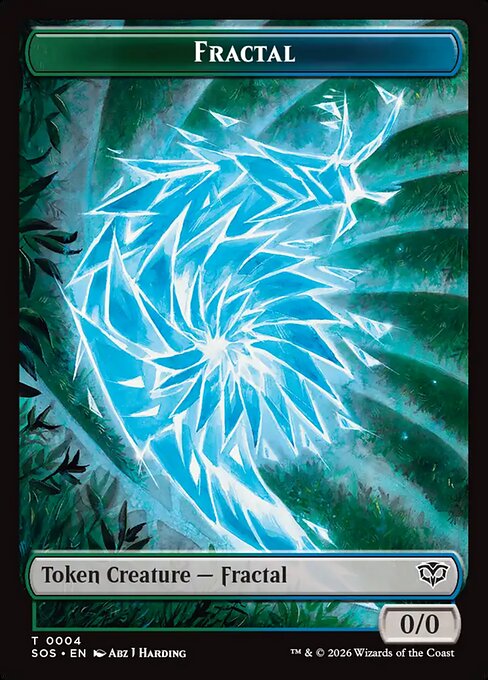 MTG Fractal Token SOS 004 Token Foil
