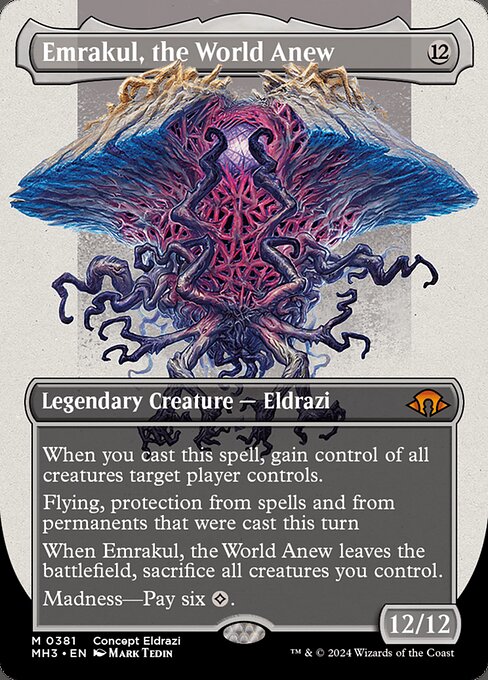MTG Emrakul, the World Anew MH3 381 Borderless Concept Eldrazi Foil