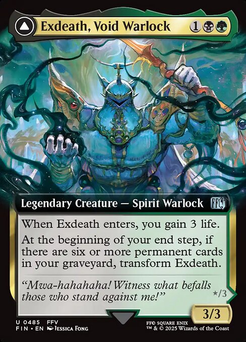 MTG Exdeath, Void Warlock // Neo Exdeath, Dimension's End FIN 485 Extended Art Nonfoil