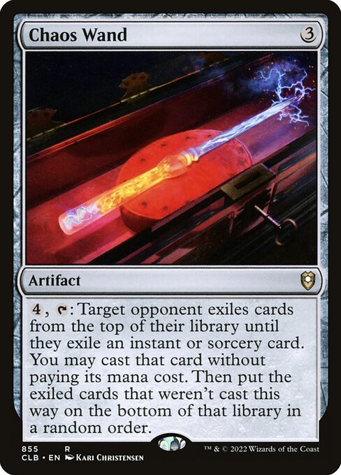 MTG Chaos Wand CLB 855 Commander Deck Nonfoil