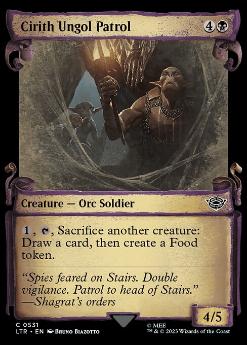 MTG Cirith Ungol Patrol LTR 531 Showcase Scrolls of Middle-earth Nonfoil