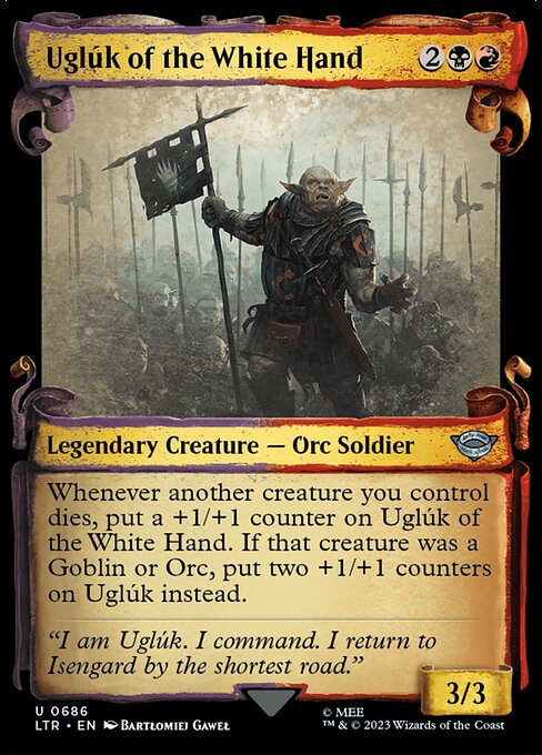 MTG Uglúk of the White Hand LTR 686 Showcase Scrolls of Middle-earth Silver Foil