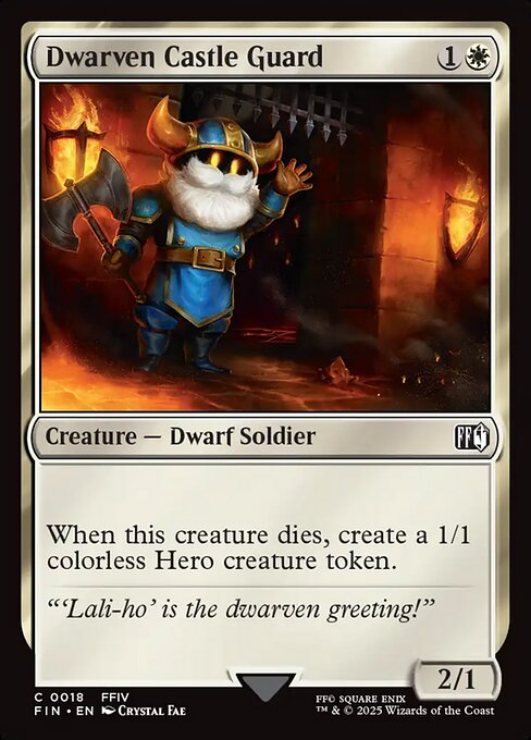 MTG Dwarven Castle Guard FIN 018 Regular Nonfoil