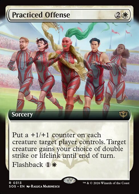 MTG Practiced Offense SOS 313 Extended Art Foil
