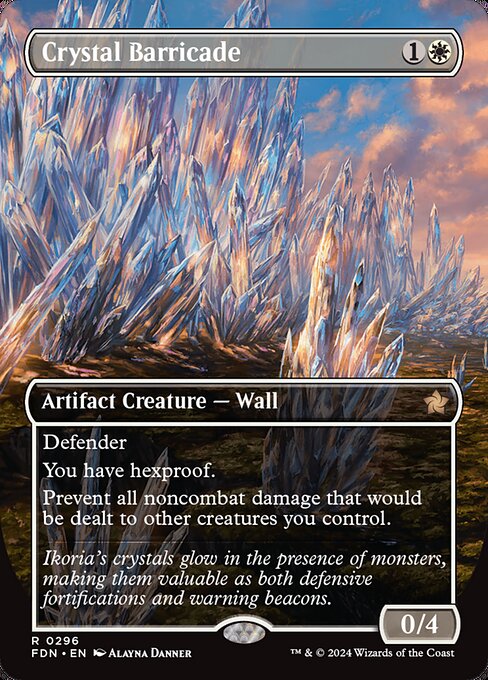 MTG Crystal Barricade FDN 296 Borderless Foil